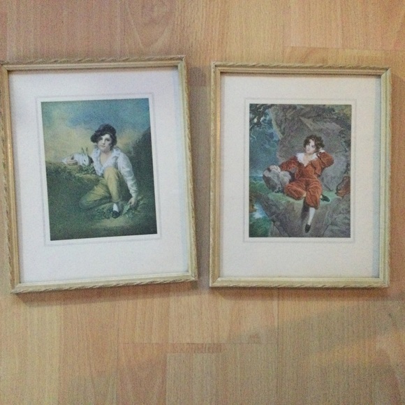 2 Vintage Framed Prints Haddon Hall England Boy With Rabbit Master Lambton - Picture 7 of 10